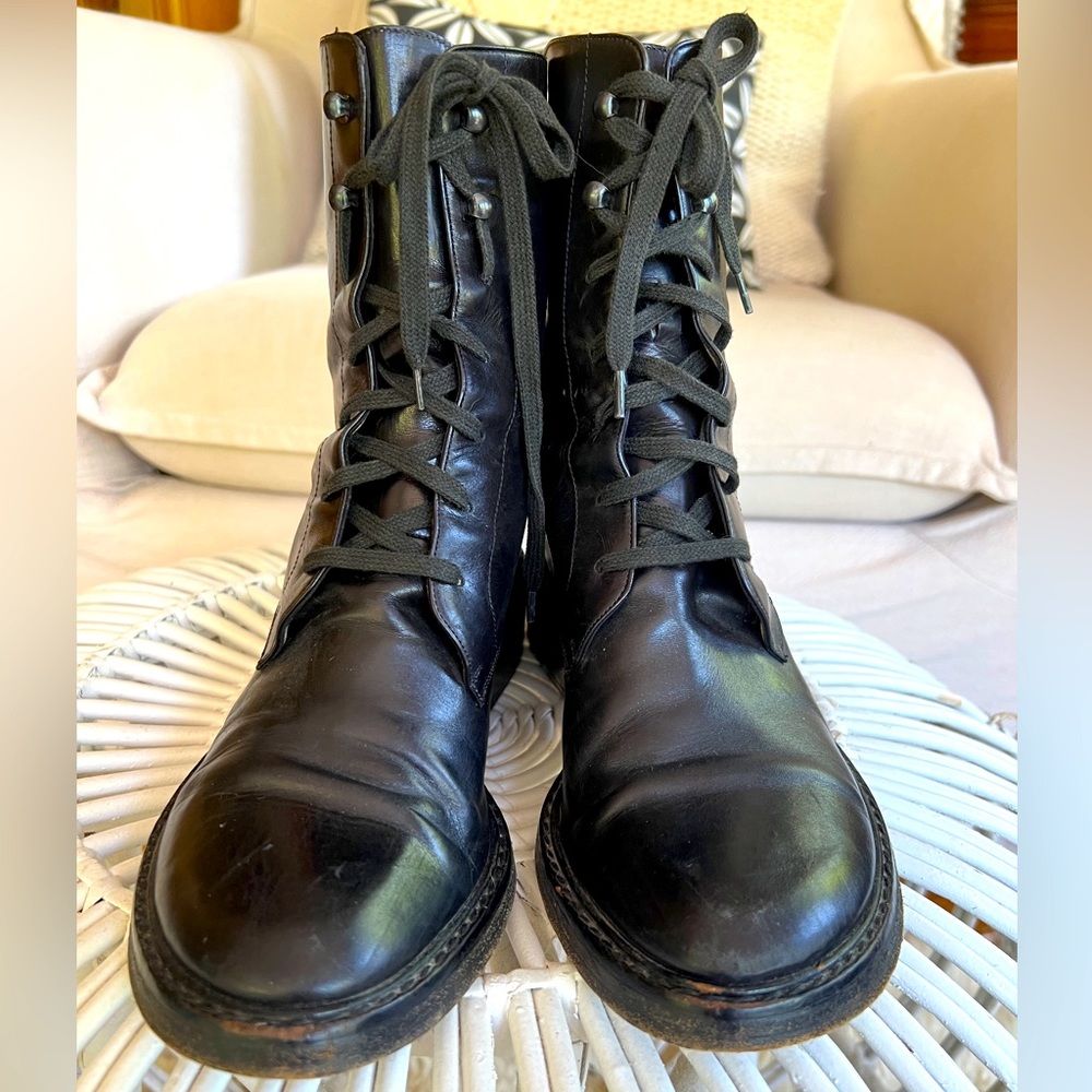 Ann Demeulemeester black combat boots
